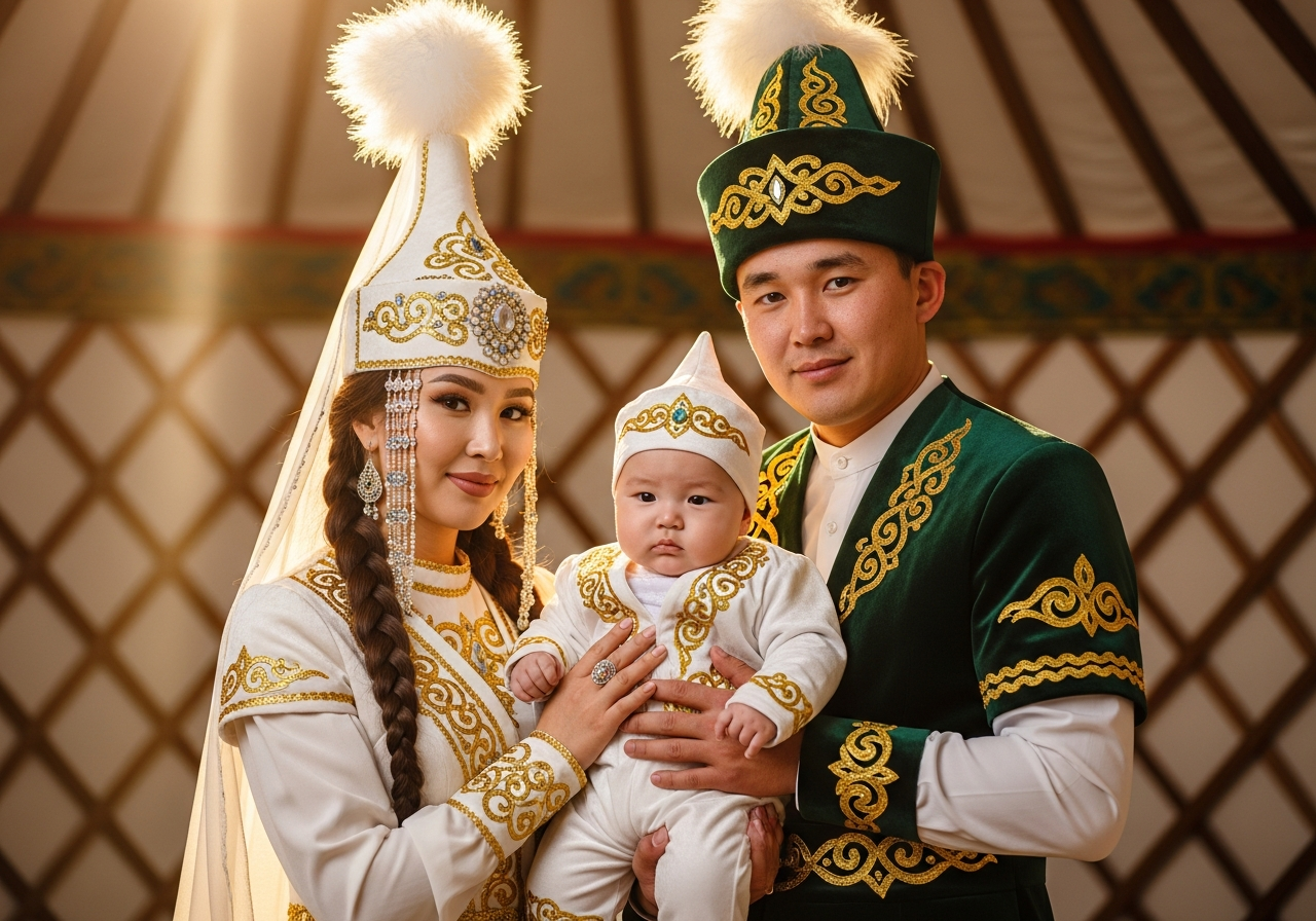 Казахские этно наряды